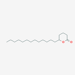 molecular formula C18H34O2 B075783 2H-吡喃-2-酮，四氢-6-十三烷基- CAS No. 1227-51-6