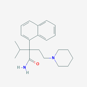 molecular formula C22H30N2O B075801 alpha-Isopropyl-alpha-(2-piperidinoethyl)-1-naphthylacetamide CAS No. 1505-96-0
