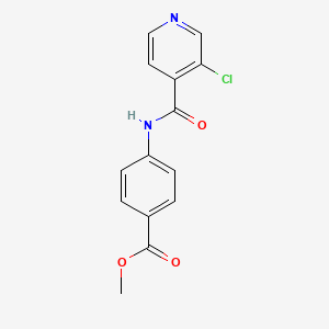 molecular formula C14H11ClN2O3 B7580146 Methyl 4-[(3-chloropyridine-4-carbonyl)amino]benzoate 