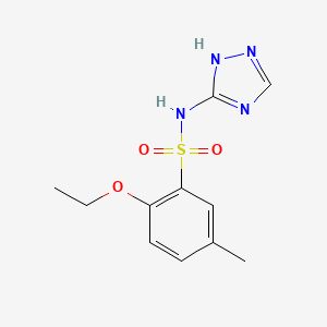 molecular formula C11H14N4O3S B7580300 2-ethoxy-5-methyl-N-(1H-1,2,4-triazol-3-yl)benzene-1-sulfonamide 