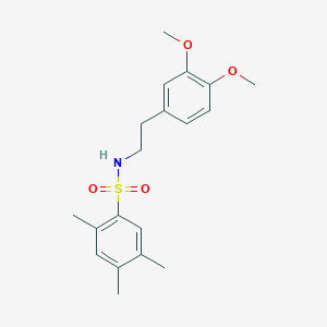 molecular formula C19H25NO4S B7580305 N-[2-(3,4-dimethoxyphenyl)ethyl]-2,4,5-trimethylbenzene-1-sulfonamide 