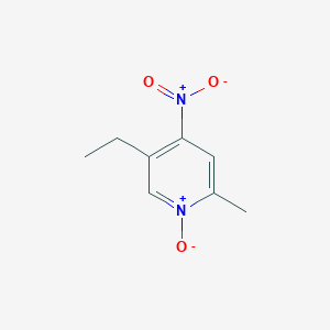 molecular formula C8H10N2O3 B075811 5-Ethyl-2-methyl-4-nitropyridine 1-oxide CAS No. 1131-20-0