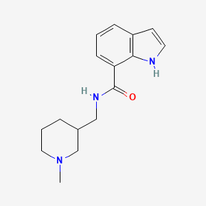 molecular formula C16H21N3O B7581542 N-[(1-methylpiperidin-3-yl)methyl]-1H-indole-7-carboxamide 