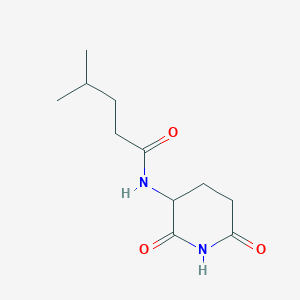molecular formula C11H18N2O3 B7582068 N-(2,6-dioxopiperidin-3-yl)-4-methylpentanamide 