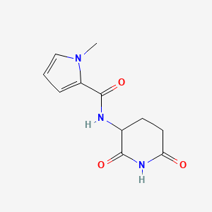 molecular formula C11H13N3O3 B7582101 N-(2,6-dioxopiperidin-3-yl)-1-methylpyrrole-2-carboxamide 
