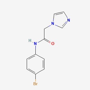 molecular formula C11H10BrN3O B7582493 N-(4-bromophenyl)-2-imidazol-1-ylacetamide 
