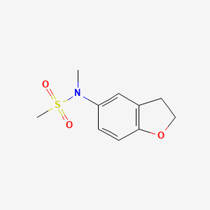 molecular formula C10H13NO3S B7582785 N-(2,3-dihydro-1-benzofuran-5-yl)-N-methylmethanesulfonamide 