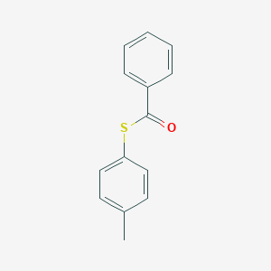 molecular formula C14H12OS B075828 BENZOIC ACID, THIO-, S-(p-TOLYL) ESTER CAS No. 10371-42-3