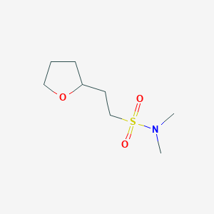 molecular formula C8H17NO3S B7582929 N,N-dimethyl-2-(oxolan-2-yl)ethanesulfonamide 