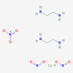 molecular formula C4H16CoN7O7 B075833 trans-Dinitrobis(ethylenediamine)cobalt(III) nitrate CAS No. 14240-12-1