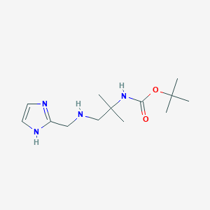 molecular formula C13H24N4O2 B7583663 tert-butyl N-[1-(1H-imidazol-2-ylmethylamino)-2-methylpropan-2-yl]carbamate 