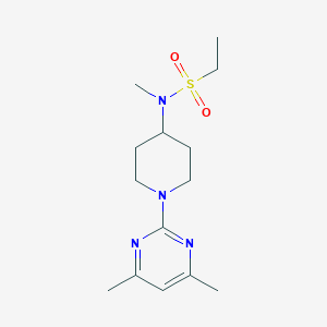 molecular formula C14H24N4O2S B7584028 N-[1-(4,6-dimethylpyrimidin-2-yl)piperidin-4-yl]-N-methylethanesulfonamide 