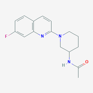 molecular formula C16H18FN3O B7584482 N-[1-(7-fluoroquinolin-2-yl)piperidin-3-yl]acetamide 