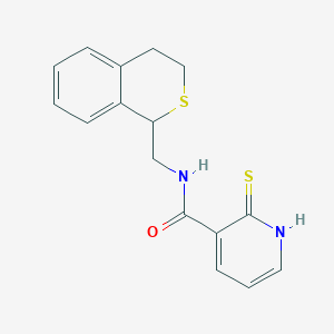 molecular formula C16H16N2OS2 B7584591 N-(3,4-dihydro-1H-isothiochromen-1-ylmethyl)-2-sulfanylidene-1H-pyridine-3-carboxamide 