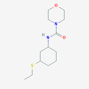 molecular formula C13H24N2O2S B7584726 N-(3-ethylsulfanylcyclohexyl)morpholine-4-carboxamide 