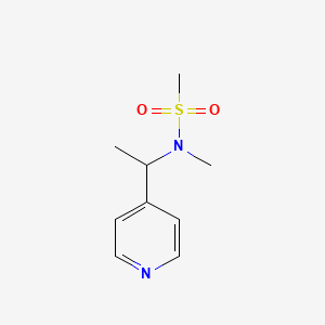 molecular formula C9H14N2O2S B7590422 N-methyl-N-(1-pyridin-4-ylethyl)methanesulfonamide 