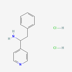 molecular formula C13H16Cl2N2 B7590428 2-Phenyl-1-(pyridin-4-yl)ethan-1-amine dihydrochloride 