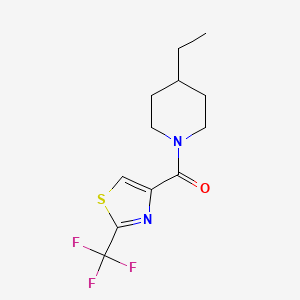 molecular formula C12H15F3N2OS B7590454 (4-Ethylpiperidin-1-yl)-[2-(trifluoromethyl)-1,3-thiazol-4-yl]methanone 