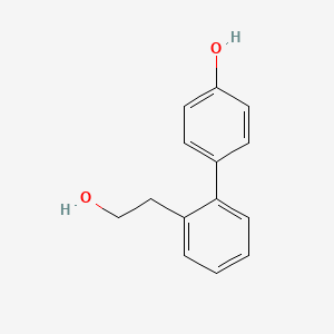 molecular formula C14H14O2 B7590497 4'-Hydroxy-[1,1'-biphenyl]-2-ethanol 