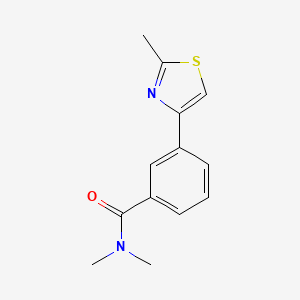 molecular formula C13H14N2OS B7590504 N,N-dimethyl-3-(2-methyl-1,3-thiazol-4-yl)benzamide 