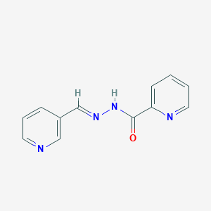 molecular formula C12H10N4O B7590593 N'-[(E)-(PYRIDIN-3-YL)METHYLIDENE]PYRIDINE-2-CARBOHYDRAZIDE 