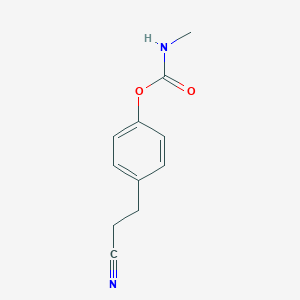 molecular formula C11H12N2O2 B075908 4-(2-Cyanoethyl)phenyl methylcarbamate CAS No. 13792-20-6