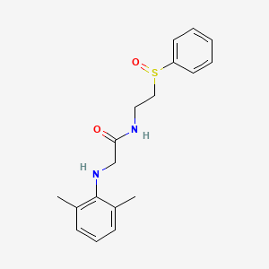 molecular formula C18H22N2O2S B7592541 N-[2-(benzenesulfinyl)ethyl]-2-(2,6-dimethylanilino)acetamide 