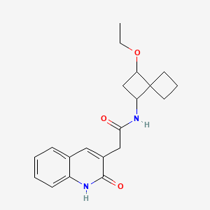 molecular formula C20H24N2O3 B7592544 N-(3-ethoxyspiro[3.3]heptan-1-yl)-2-(2-oxo-1H-quinolin-3-yl)acetamide 