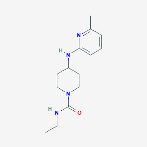 molecular formula C14H22N4O B7592902 N-ethyl-4-[(6-methylpyridin-2-yl)amino]piperidine-1-carboxamide 