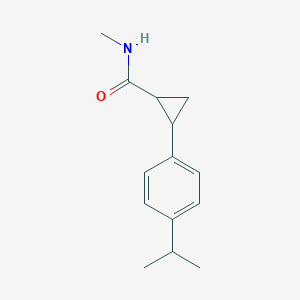 molecular formula C14H19NO B7593106 N-methyl-2-(4-propan-2-ylphenyl)cyclopropane-1-carboxamide 