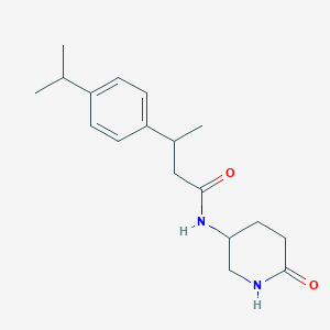 molecular formula C18H26N2O2 B7593802 N-(6-oxopiperidin-3-yl)-3-(4-propan-2-ylphenyl)butanamide 