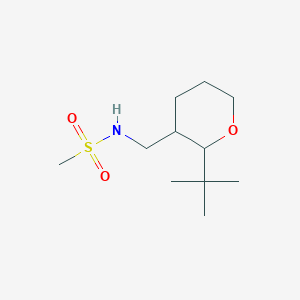 molecular formula C11H23NO3S B7594007 N-[(2-tert-butyloxan-3-yl)methyl]methanesulfonamide 