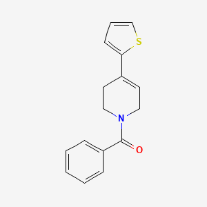 molecular formula C16H15NOS B7594110 phenyl-(4-thiophen-2-yl-3,6-dihydro-2H-pyridin-1-yl)methanone 