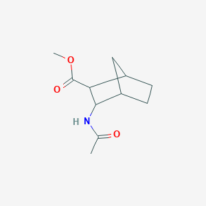 molecular formula C11H17NO3 B7594210 Methyl 3-acetamidobicyclo[2.2.1]heptane-2-carboxylate 