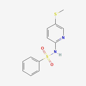 molecular formula C12H12N2O2S2 B7594244 N-(5-methylsulfanylpyridin-2-yl)benzenesulfonamide 