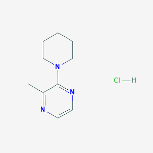 molecular formula C10H16ClN3 B075944 Pyrazine, 2-methyl-3-piperidino-, monohydrochloride CAS No. 13522-00-4