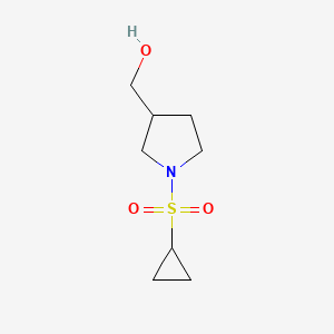 molecular formula C8H15NO3S B7595095 (1-Cyclopropylsulfonylpyrrolidin-3-yl)methanol 