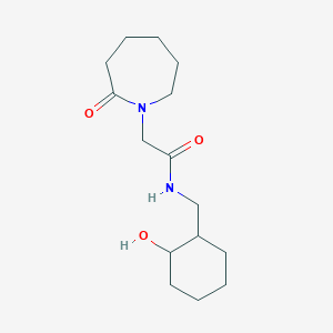 molecular formula C15H26N2O3 B7595616 N-[(2-hydroxycyclohexyl)methyl]-2-(2-oxoazepan-1-yl)acetamide 
