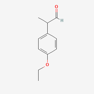 molecular formula C11H14O2 B7595726 2-(4-Ethoxyphenyl)propanal 