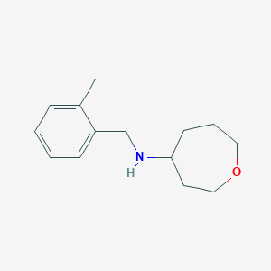 molecular formula C14H21NO B7595779 N-[(2-methylphenyl)methyl]oxepan-4-amine 