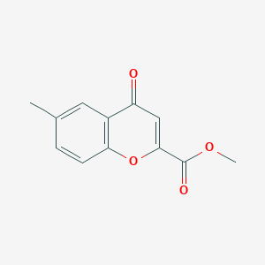 molecular formula C12H10O4 B7595843 Methyl 6-methyl-4-oxochromene-2-carboxylate 