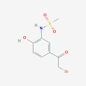 molecular formula C9H10BrNO4S B075959 n-[5-(2-bromo-acetyl)-2-hydroxy-phenyl]-methanesulfonamide CAS No. 14347-24-1