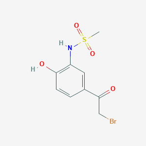 molecular formula C9H10BrNO4S B075959 N-(5-(2-bromoacetyl)-2-hydroxyphenyl)methanesulfonamide CAS No. 14347-24-1
