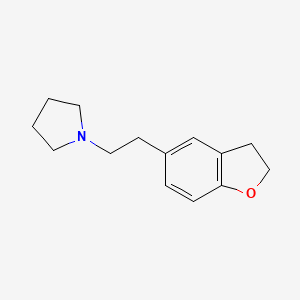 molecular formula C14H19NO B7595983 1-[2-(2,3-Dihydro-1-benzofuran-5-yl)ethyl]pyrrolidine 