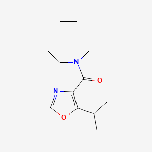 molecular formula C14H22N2O2 B7596803 Azocan-1-yl-(5-propan-2-yl-1,3-oxazol-4-yl)methanone 