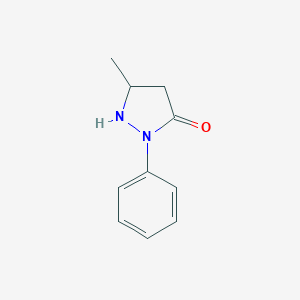 molecular formula C10H12N2O B075979 5-甲基-2-苯基吡唑烷-3-酮 CAS No. 13292-56-3
