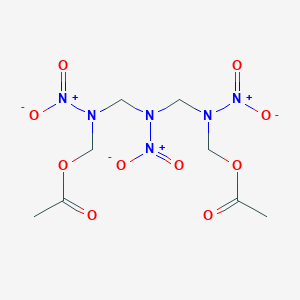 Methanol, ((nitroimino)bis(methylene(nitroimino)))bis-, diacetate (ester) (9CI)