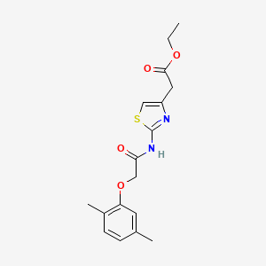 molecular formula C17H20N2O4S B7599746 Ethyl 2-[2-[[2-(2,5-dimethylphenoxy)acetyl]amino]-1,3-thiazol-4-yl]acetate 