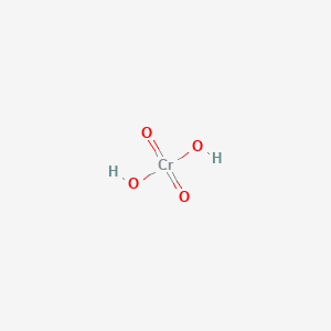 molecular formula CrO3<br>H2CrO4<br>CrH2O4 B076003 Chromic acid CAS No. 7738-94-5
