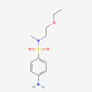 molecular formula C11H18N2O3S B7603200 4-amino-N-(2-ethoxyethyl)-N-methylbenzenesulfonamide 